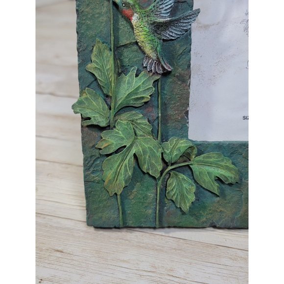 Hummingbirds Resin Photo Picture Frame Ruby Throated Embossed 3D 3.5" Picture - Picture 5 of 8